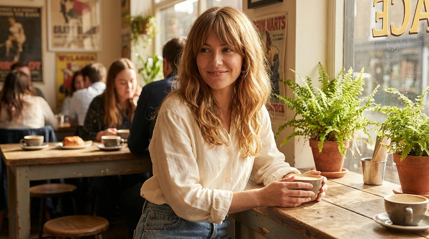 Long Bob (Lob) with Curtain Bangs