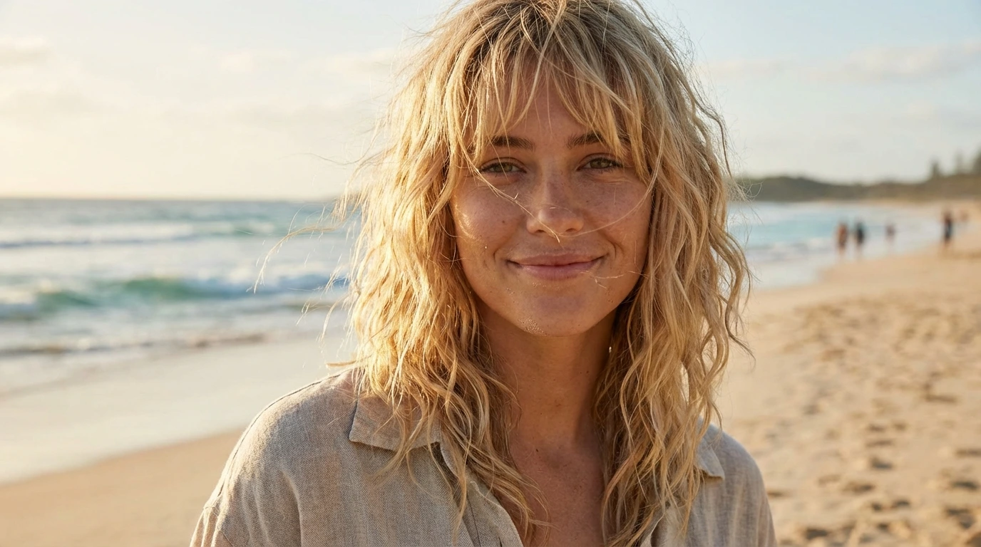 6. Wavy Shag with Soft Bangs