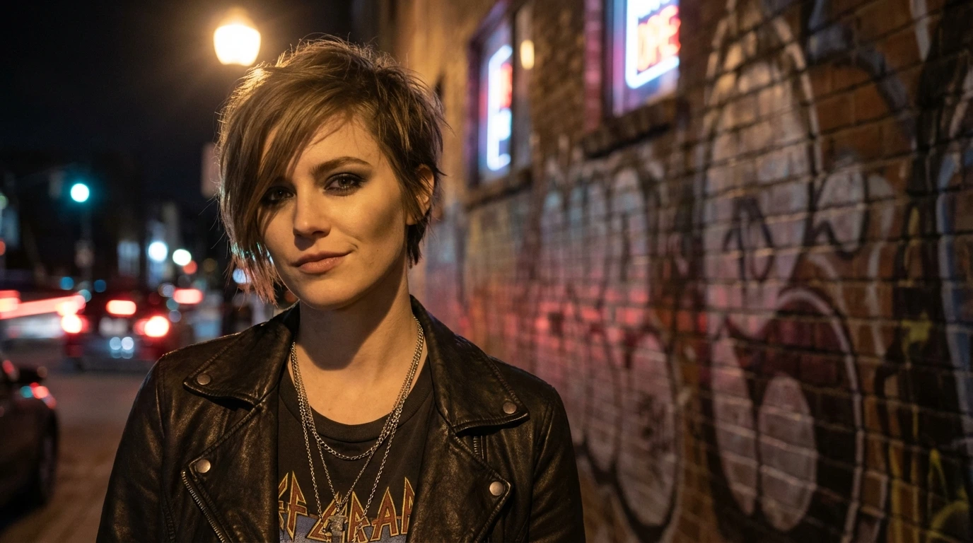 Edgy Pixie with Side-Swept Bangs