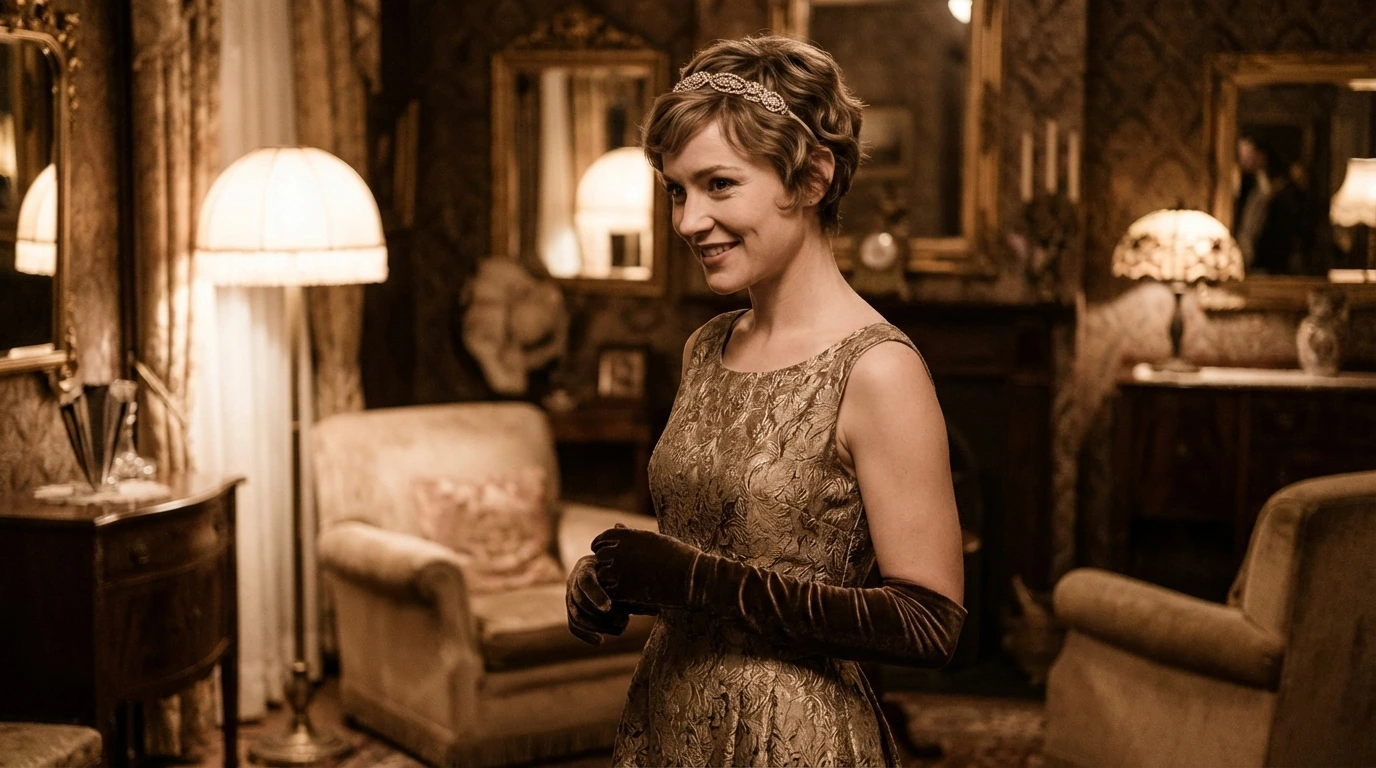 Vintage-Inspired Pixie with Side-Swept Bangs