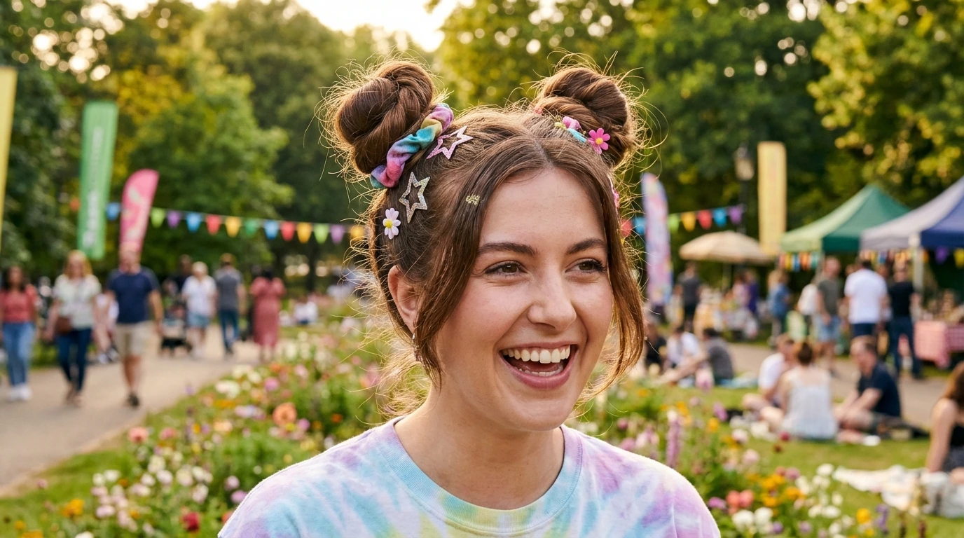 1. Classic Space Buns