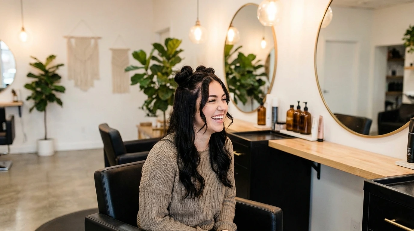 5. Half-Up Space Buns