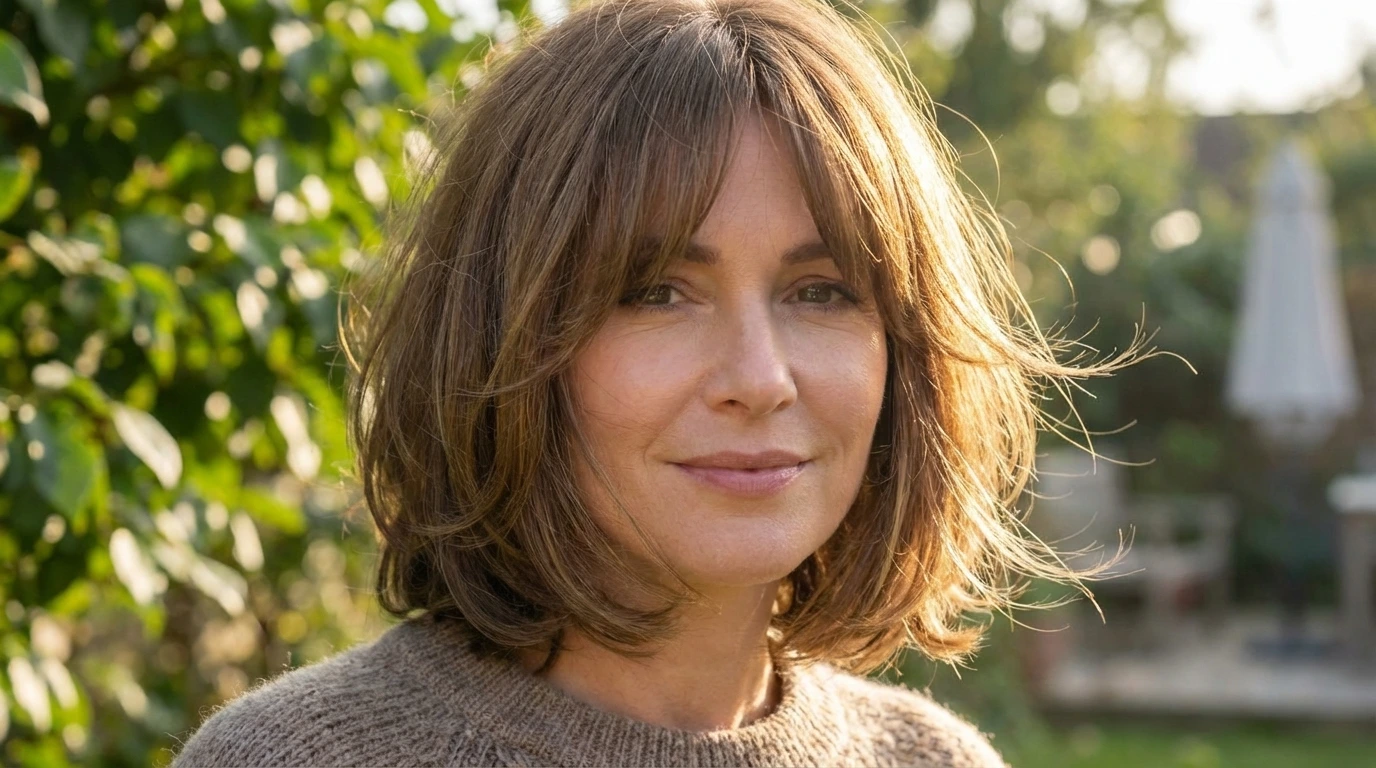 Layered Bob with Curtain Bangs