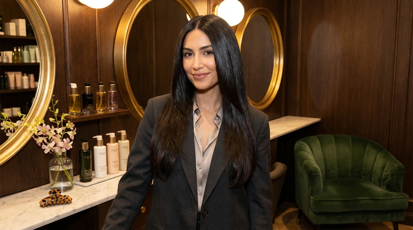 Faux Sleek Middle Part