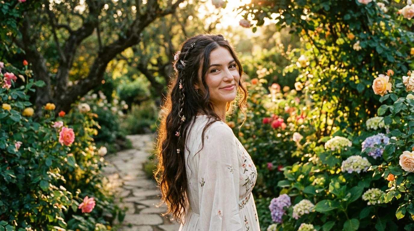 The Half-Up, Half-Down Style