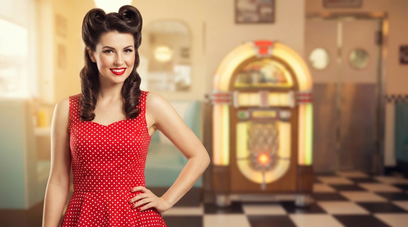 Pin-Up Inspired Victory Rolls