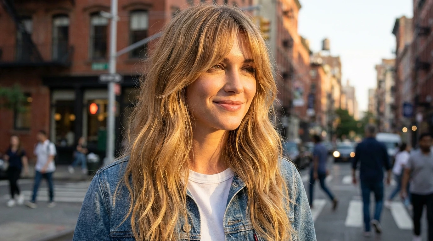 Long Layers with Curtain Fringe